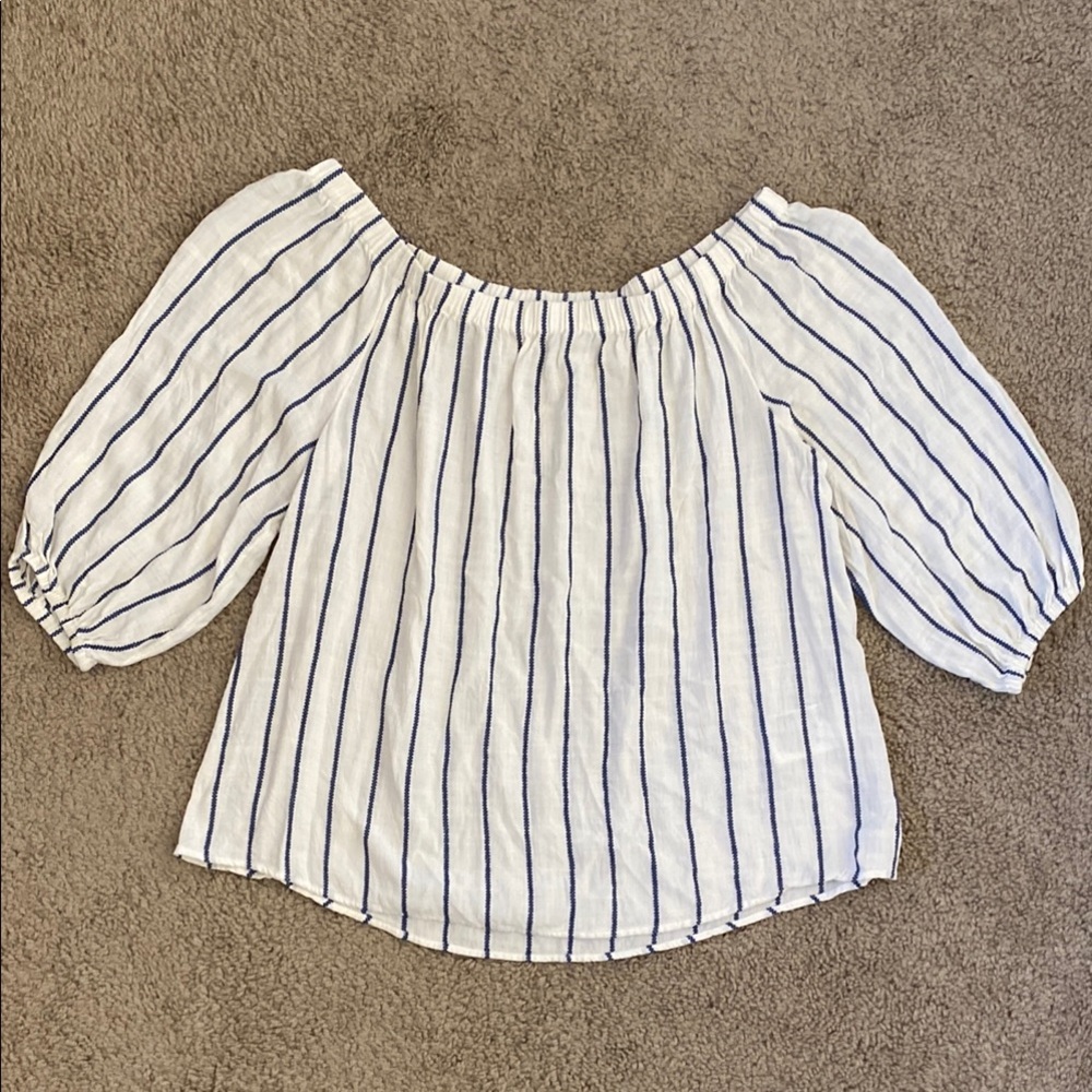 Striped Off-Shoulder Women's Top
